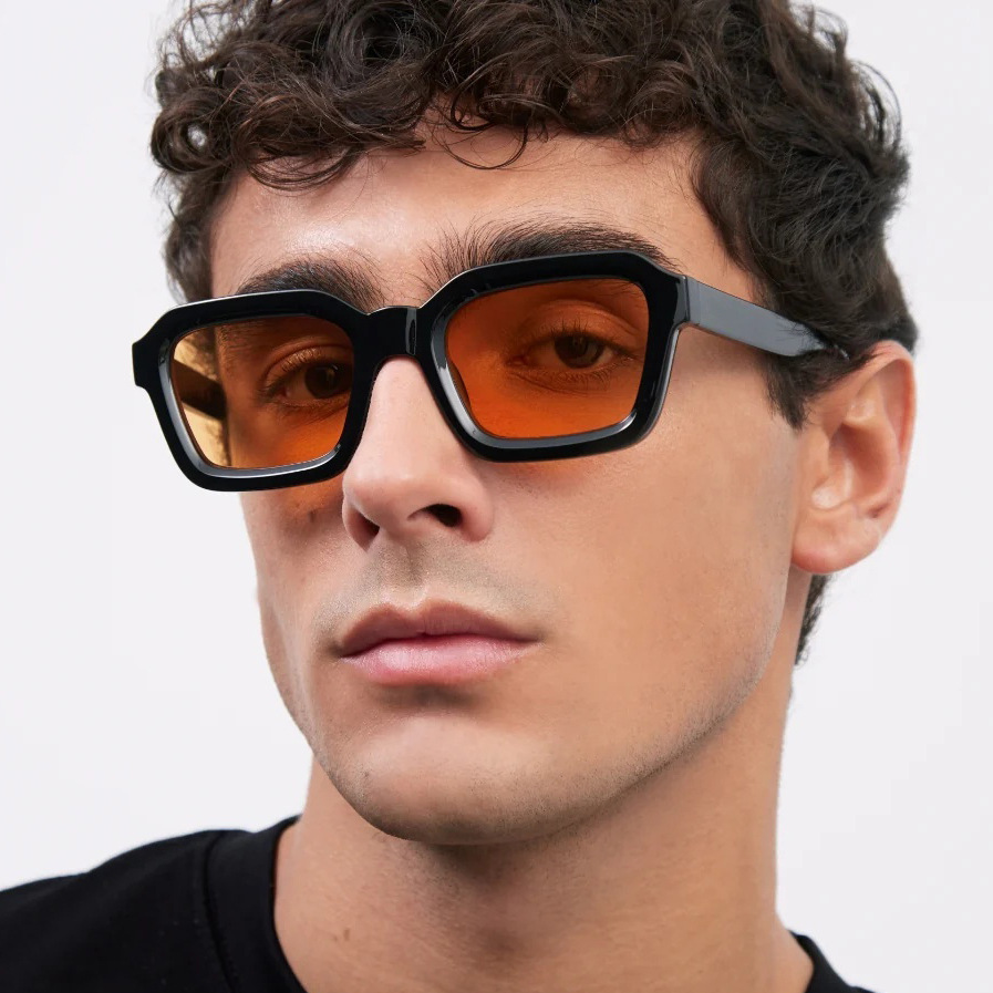 Glossy Rectangular Polycarbonate Unisex Sunglass
